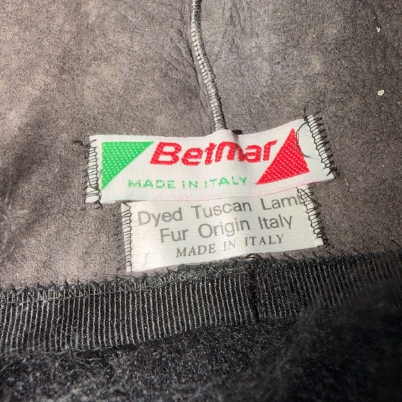 Vintage Beimar Black Tuscan Italian Dyed Lamb Fur Winter Hat Made in Italy main image 6